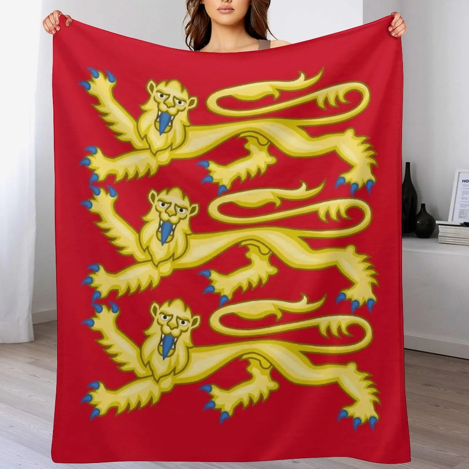 Home Office England - Plantagenet Arms of England Throw Blanket