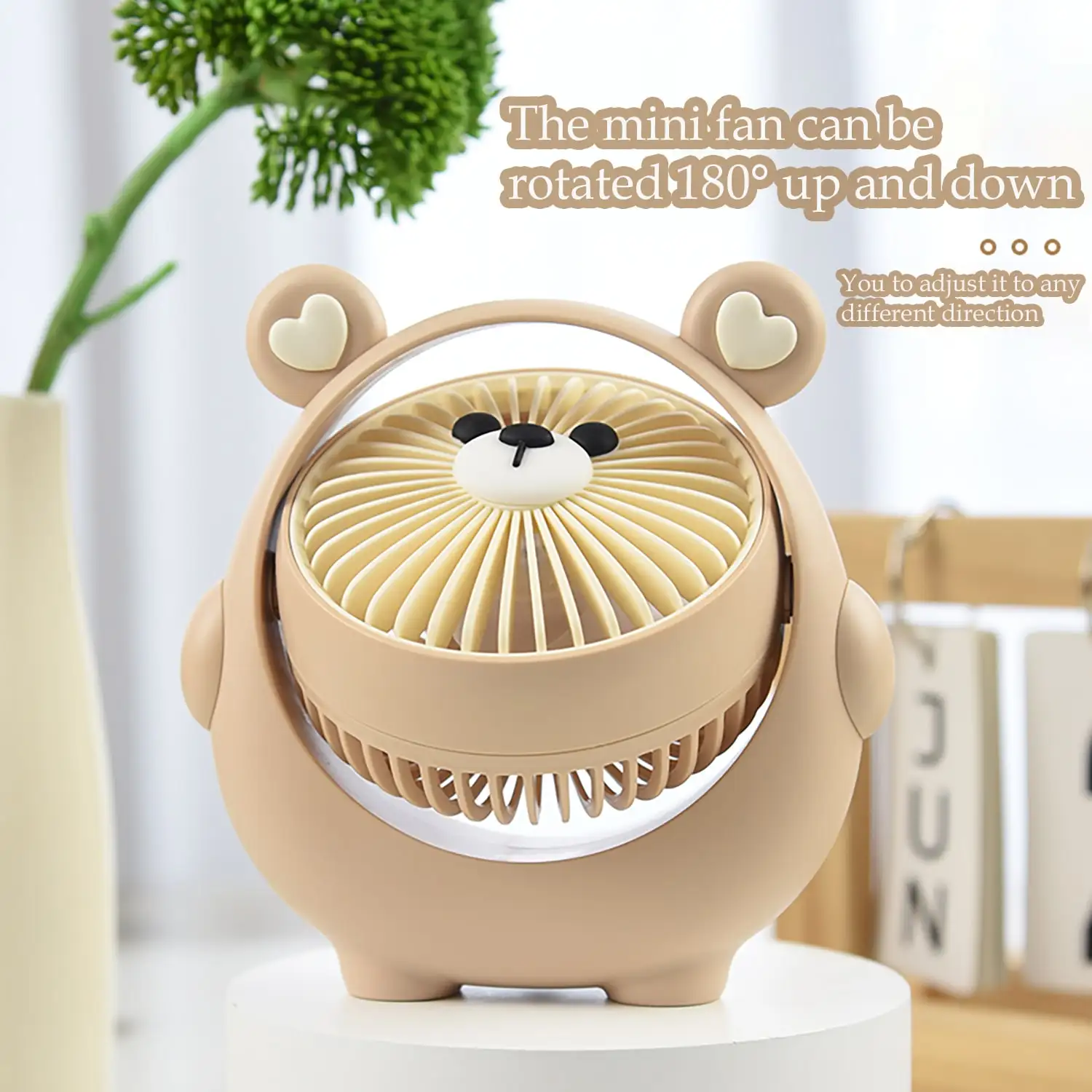Home Office Work - AOYI Desktop Personal Fan, 500mAh, 3-Speed