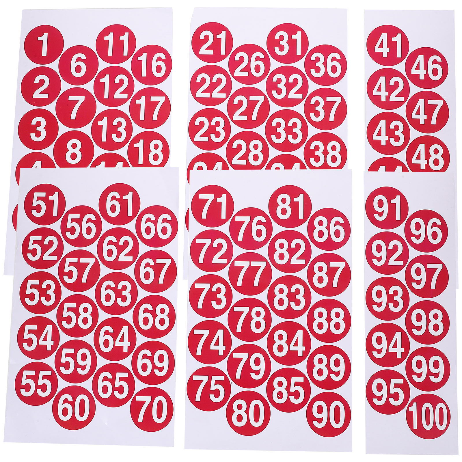 Home Office Number - 1Set Waterproof Number Stickers Self-Adhesive Round