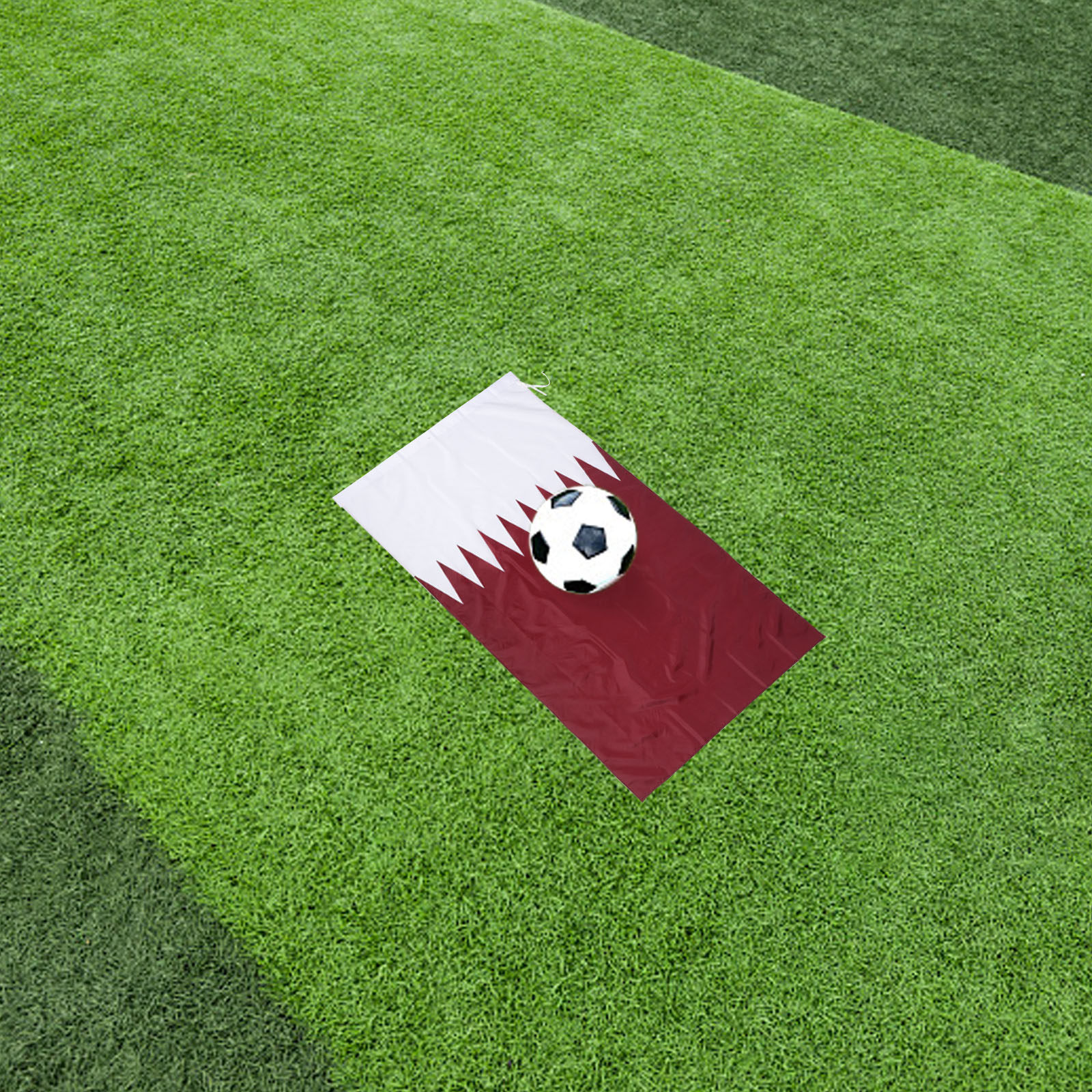 Home Office Qatar - Polyester Qatar Flag 90x150cm Hanging National