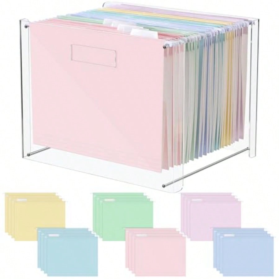 Home Office Work - 24 Hanging File Folder With Acrylic
