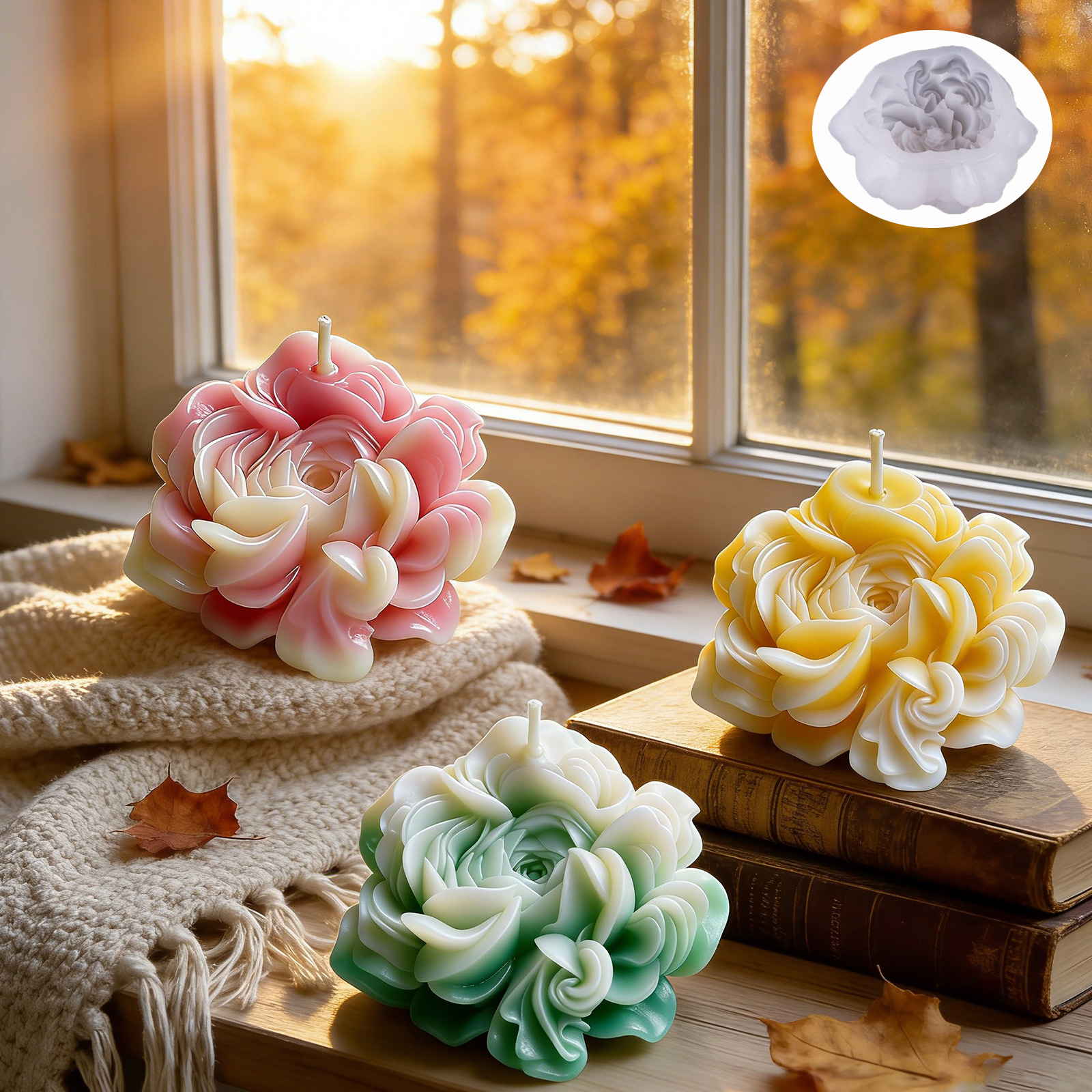 Home Office Architecture - Scented Candle Mold Simulation Silicone Flower