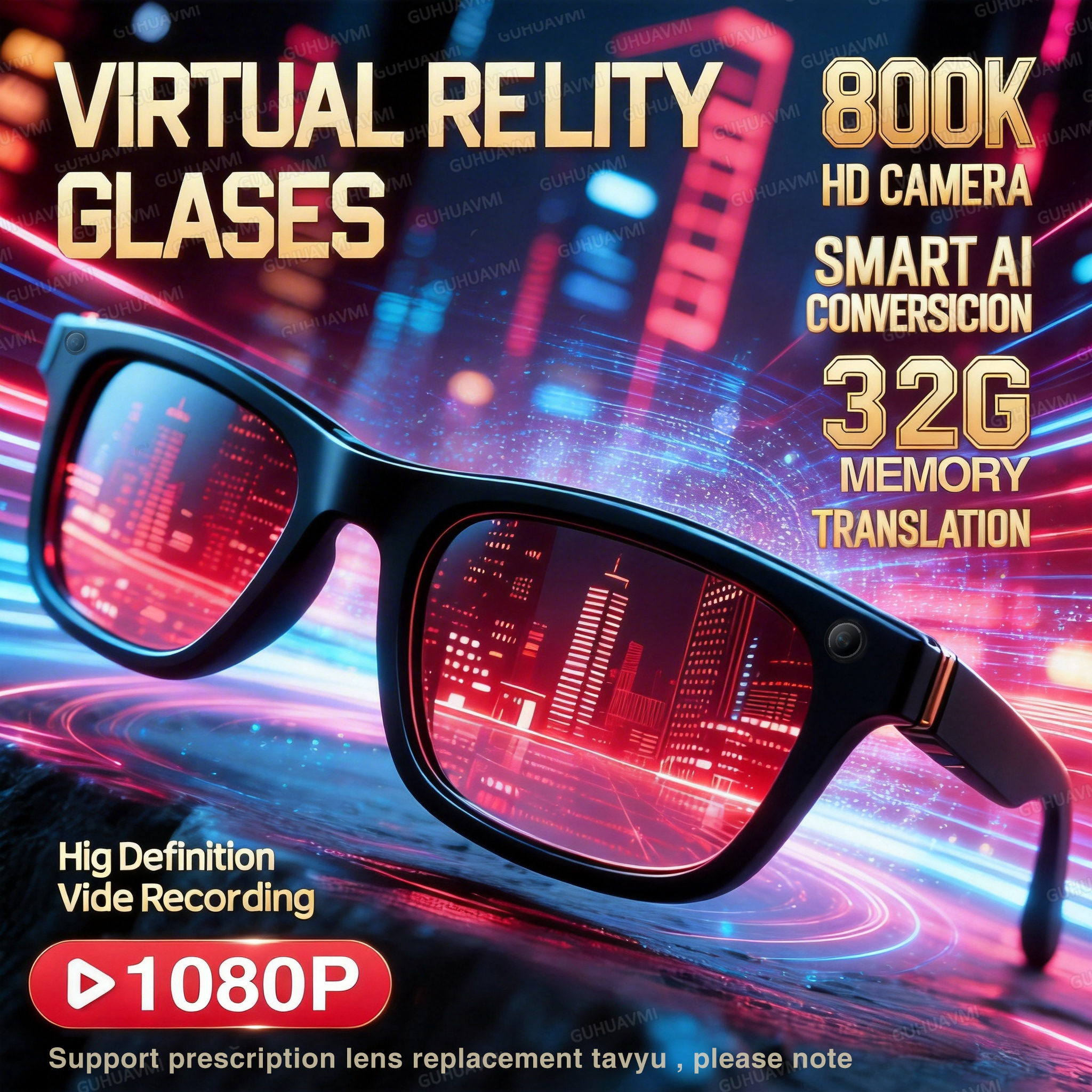 Webcam Hd 1080P - 2026 New Smart AI Glasses 1080P