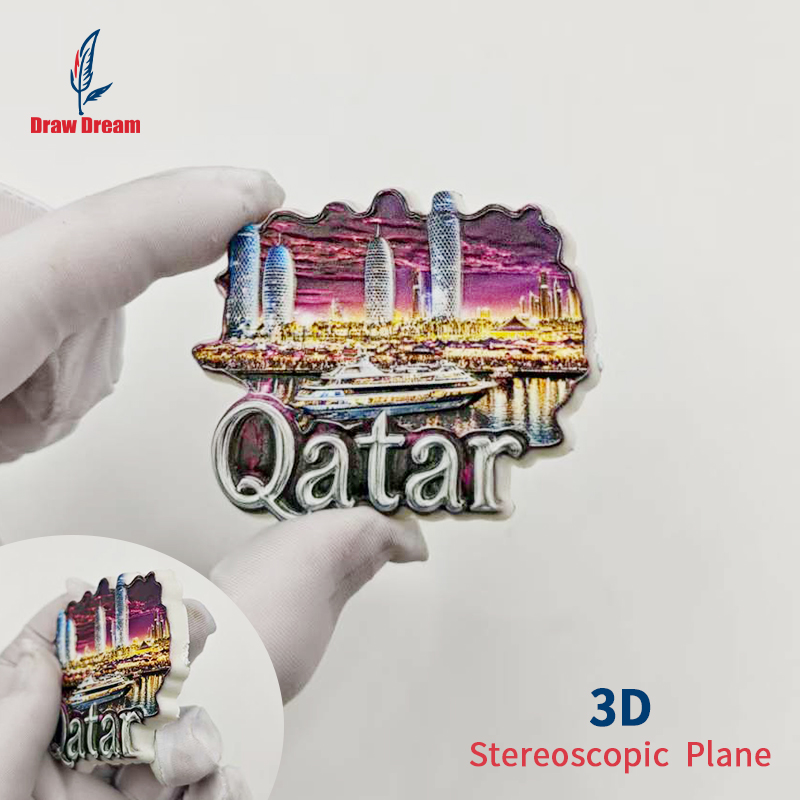 1Pc Qatar 3D Refrigerator Magn - Home Office Qatar ulasan dan harga