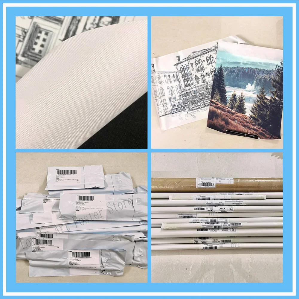Silk Cloth Wall Poster Qun Ye  - Home Office Ye ulasan dan harga