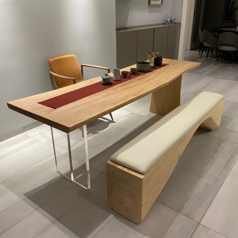 Nordic Solid Wood Acrylic Floa - Home Office Desks ulasan dan harga