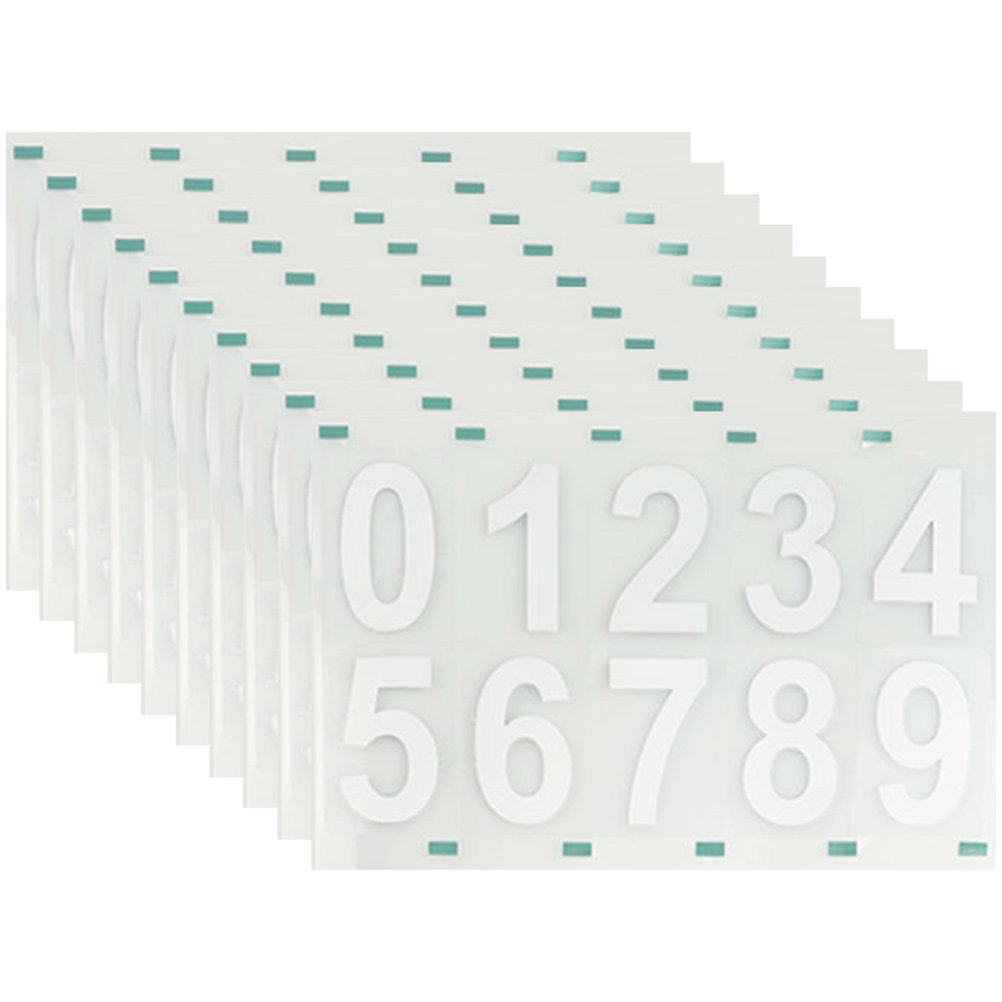 10Sets Reflective Number Stick - Home Office Number ulasan dan harga