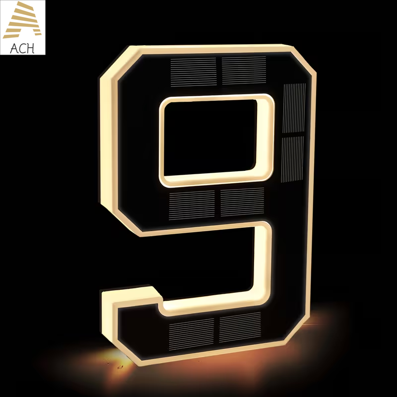 23cm Solar LED Address Sign, D - Home Office Number ulasan dan harga