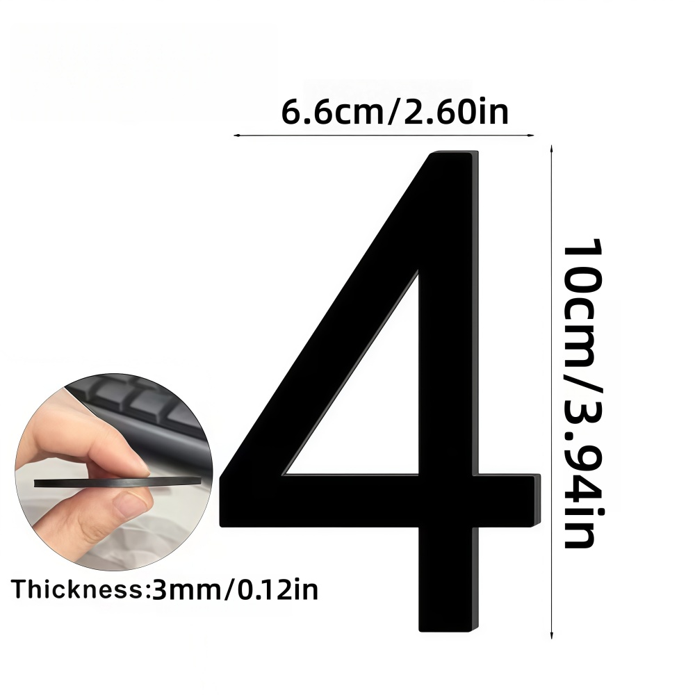 1PC Self-adhesive 3D Numeral P - Home Office Number ulasan dan harga