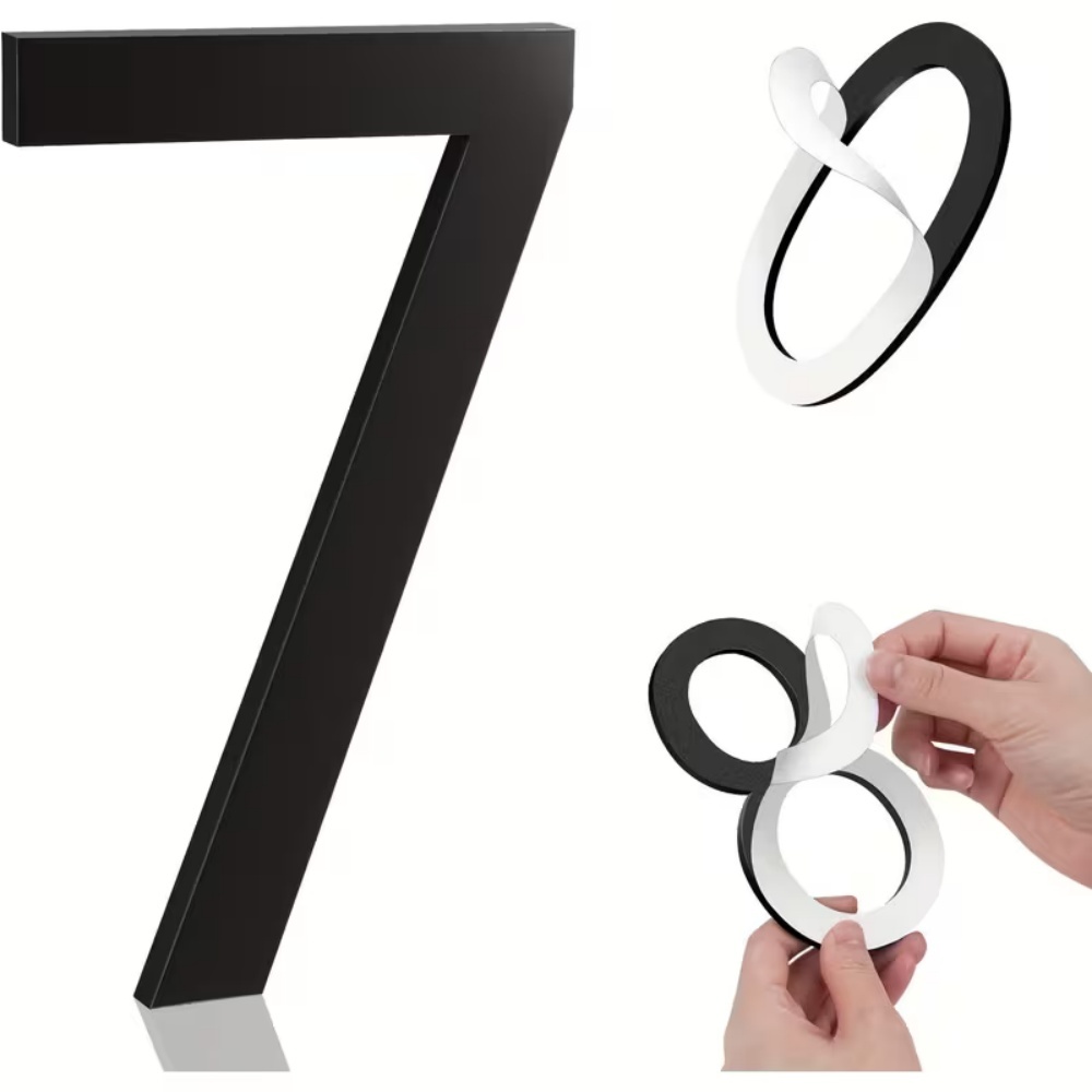 1PC Self-adhesive 3D Numeral P - Home Office Number ulasan dan harga