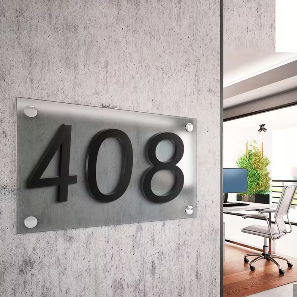 1PC Self-adhesive 3D Numeral P - Home Office Number ulasan dan harga