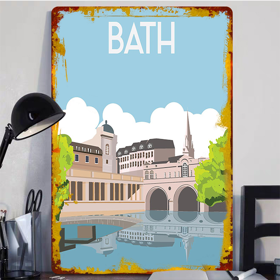 Bath England Cityscape Metal W - Home Office England ulasan dan harga