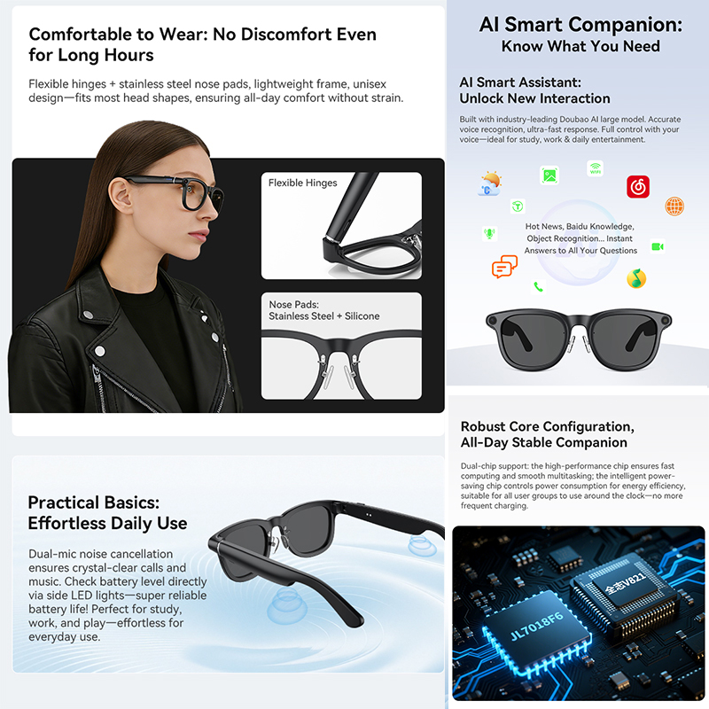 2026 New Smart Glasses Side LE - Webcam Hd 1080P ulasan dan harga