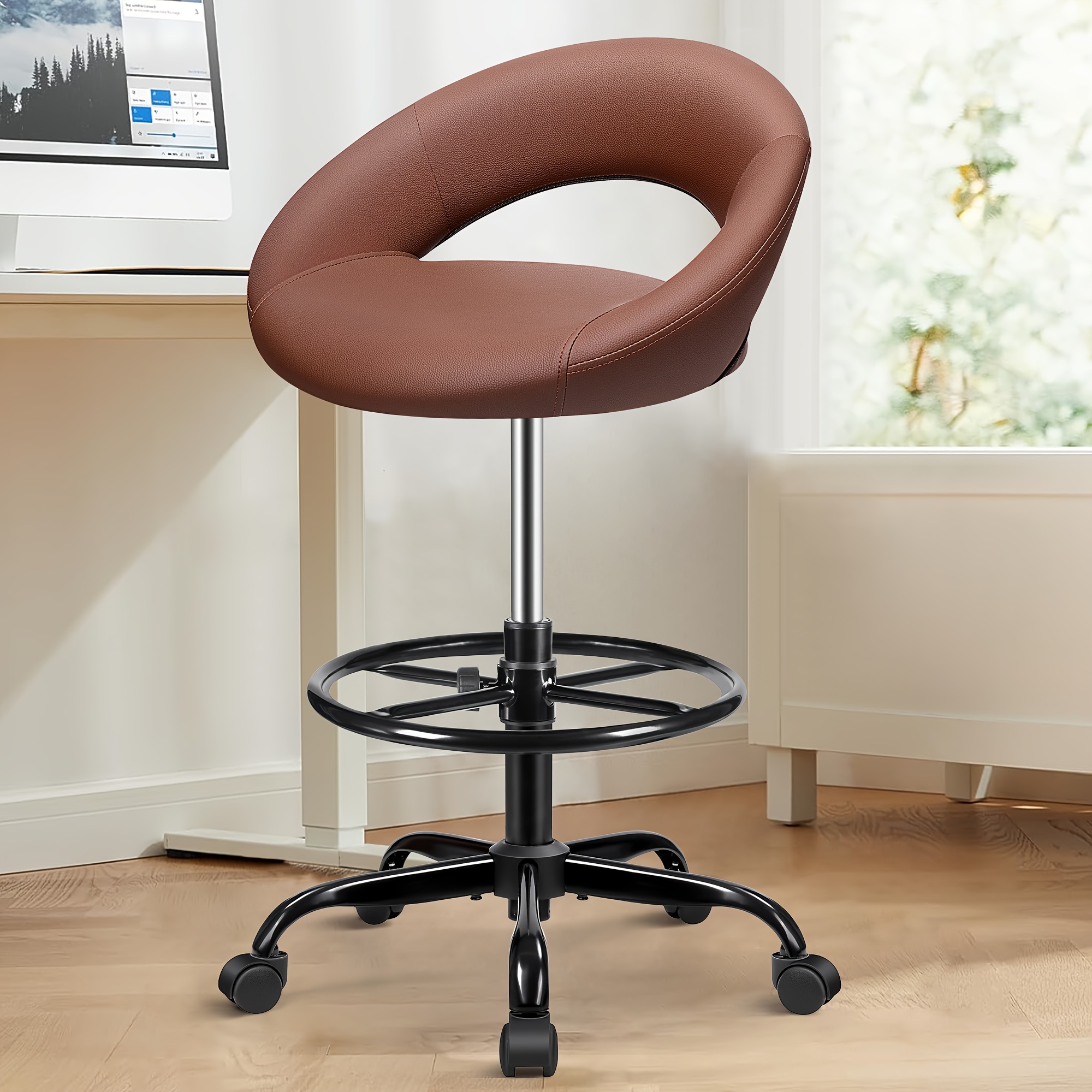 Ergonomic Drafting Chair - PU  - Home Office Desks ulasan dan harga