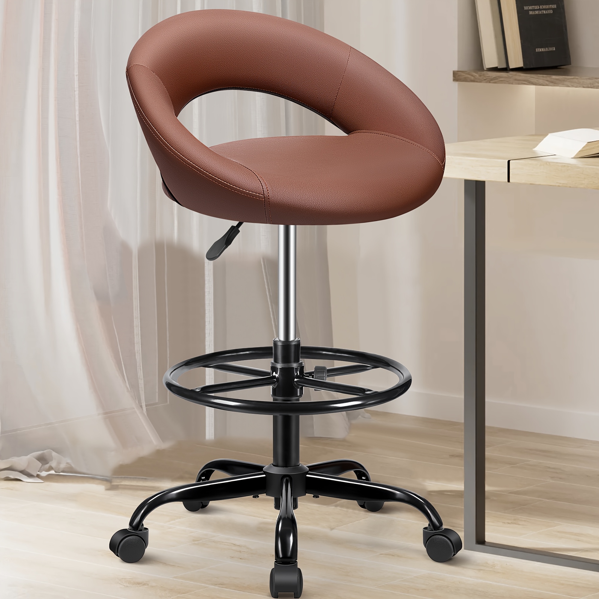 Ergonomic Drafting Chair - PU  - Home Office Desks ulasan dan harga