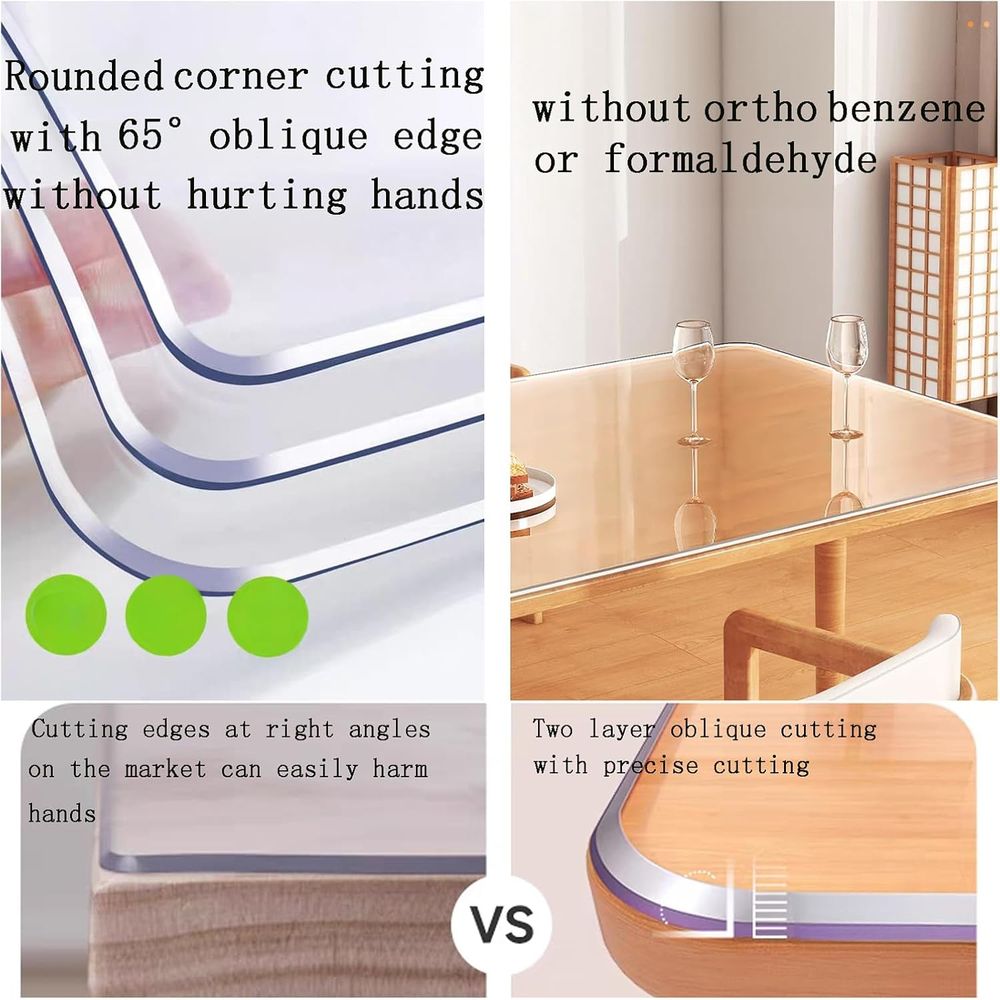 42x64 Clear PVC Desk Mat Prote - Home Office Desks ulasan dan harga