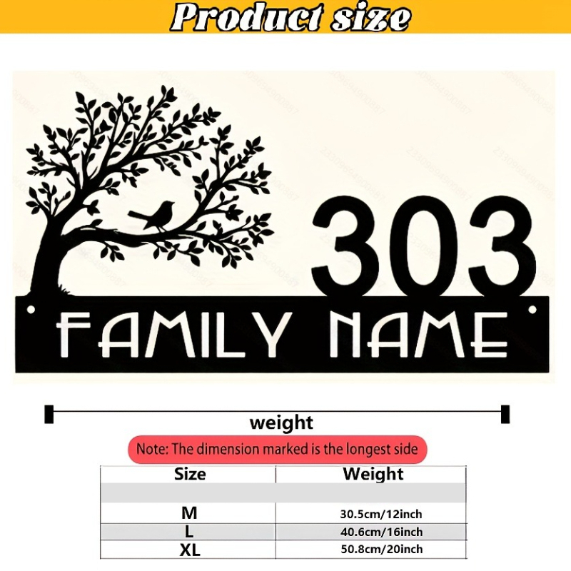 Custom Metal Address Sign with - Home Office Number ulasan dan harga