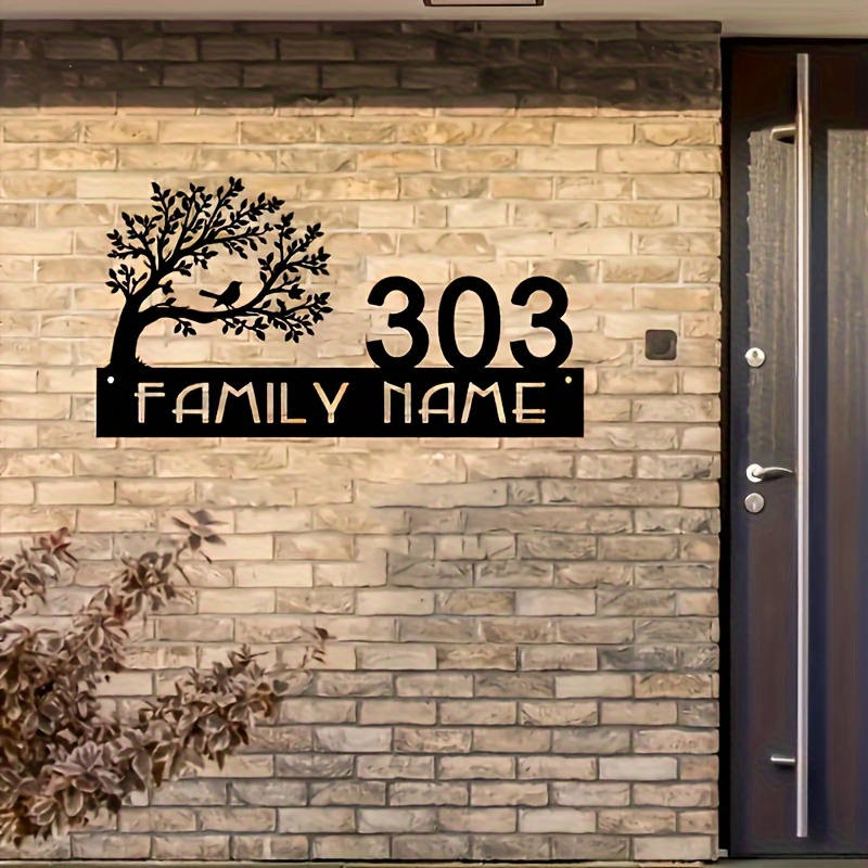 Custom Metal Address Sign with - Home Office Number ulasan dan harga