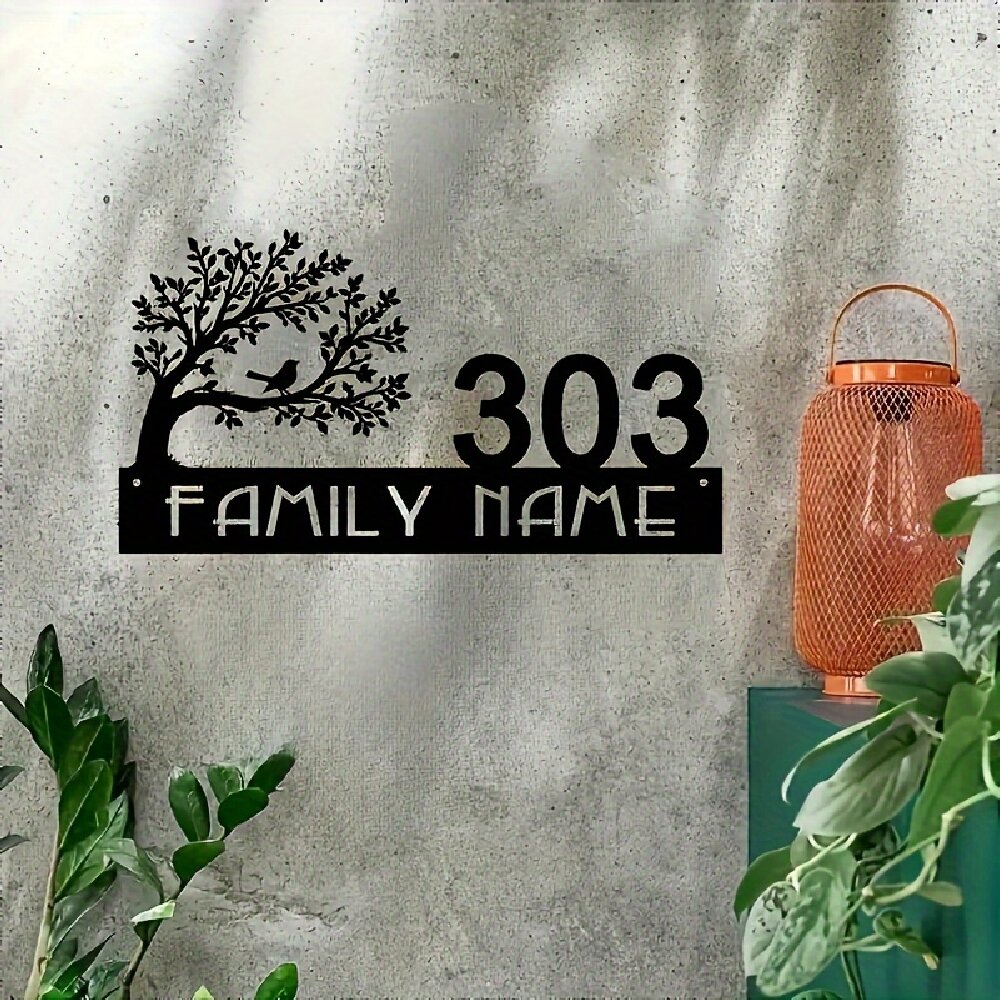 Custom Metal Address Sign with - Home Office Number ulasan dan harga