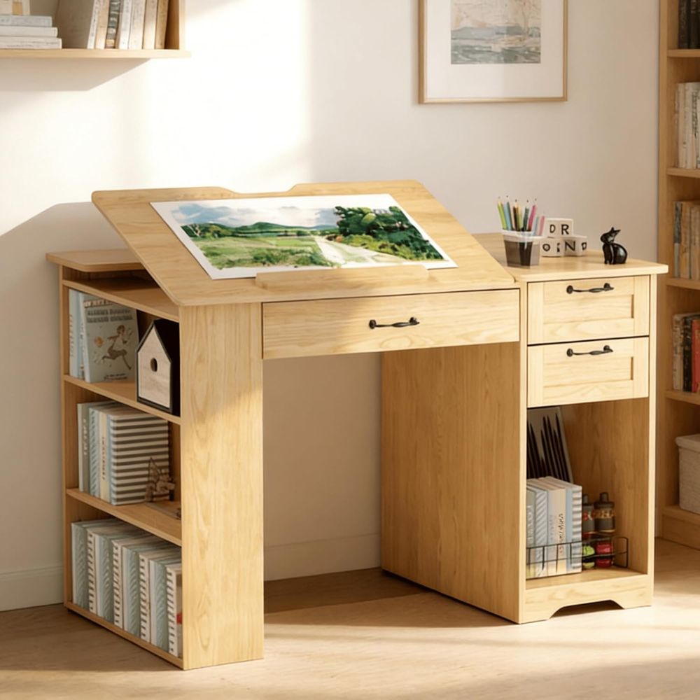 Adjustable Desk with Storage,  - Home Office Desks ulasan dan harga