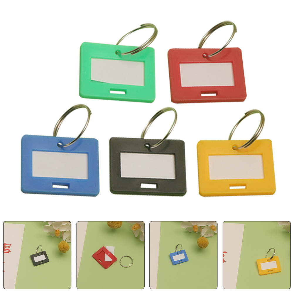 50pcs Key Ring Label Tags Meta - Home Office Number ulasan dan harga