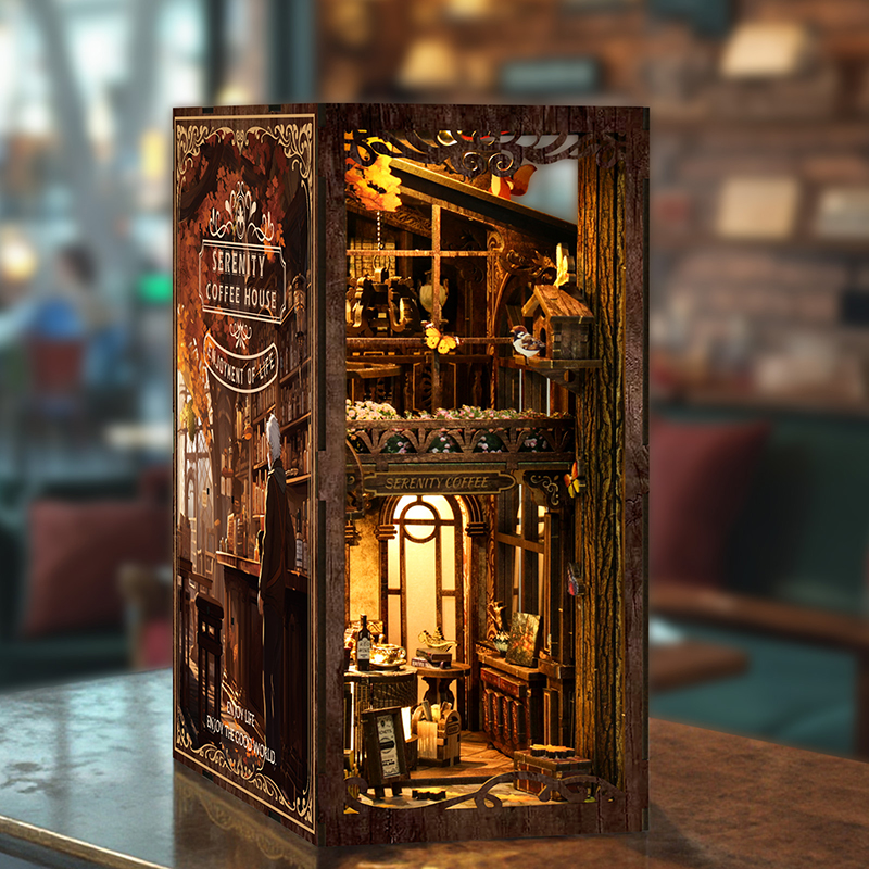 DIY Wooden Book Nook 3D Puzzle - Home Office Architecture ulasan dan harga