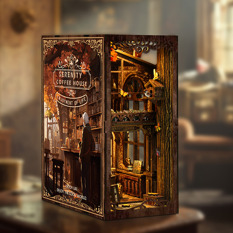 DIY Wooden Book Nook 3D Puzzle - Home Office Architecture ulasan dan harga