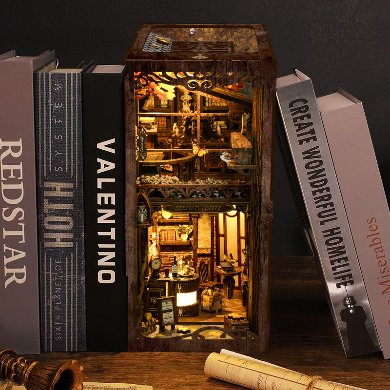 DIY Wooden Book Nook 3D Puzzle - Home Office Architecture ulasan dan harga