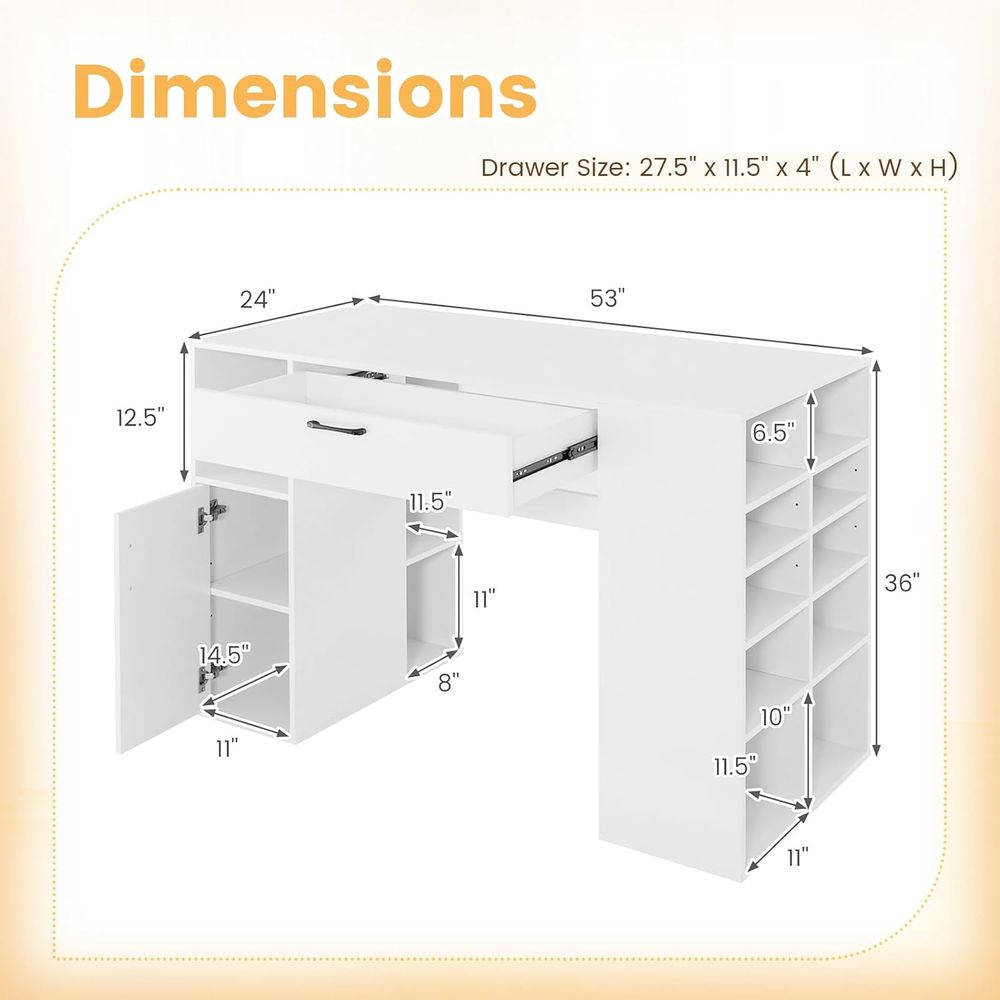 Adjustable Height Sewing Desk  - Home Office Desks ulasan dan harga