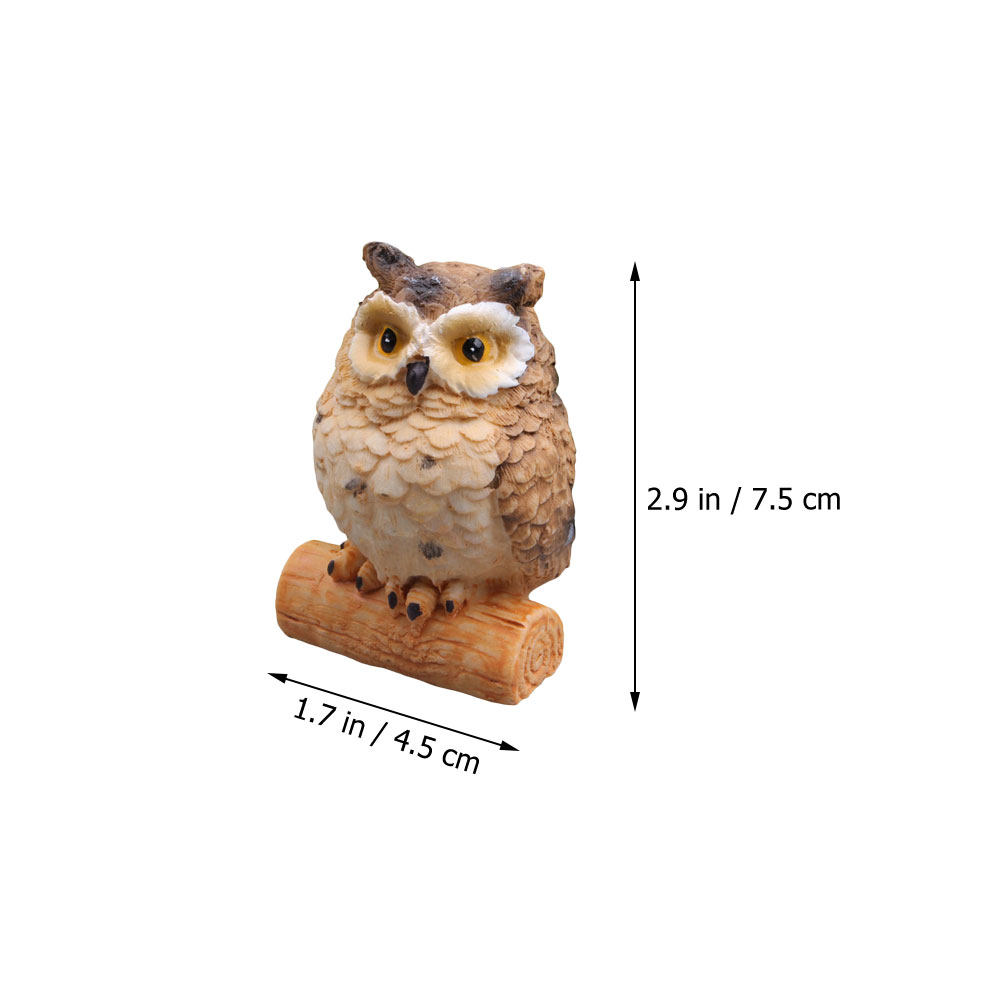 4Pcs Owl Accessories Resin Sim - Home Office Simulator ulasan dan harga