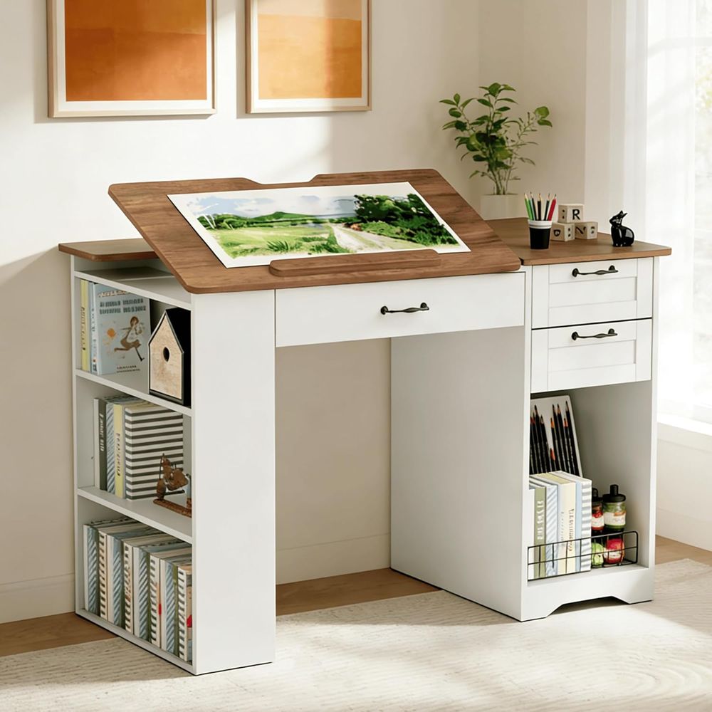 Adjustable Desk with Storage a - Home Office Desks ulasan dan harga