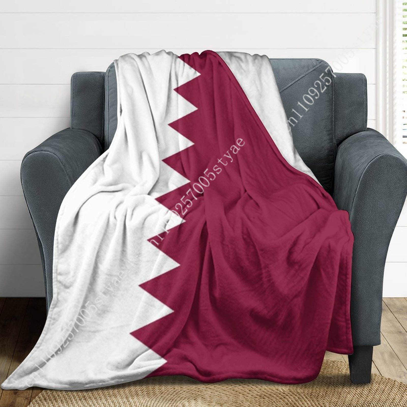 Qatar Flag Flannel Blankets Ar - Home Office Qatar ulasan dan harga