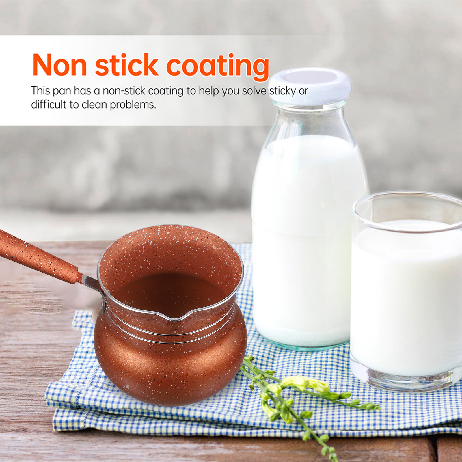 Milk Pot Nonstick Saucepan Kit - Home Office Work ulasan dan harga