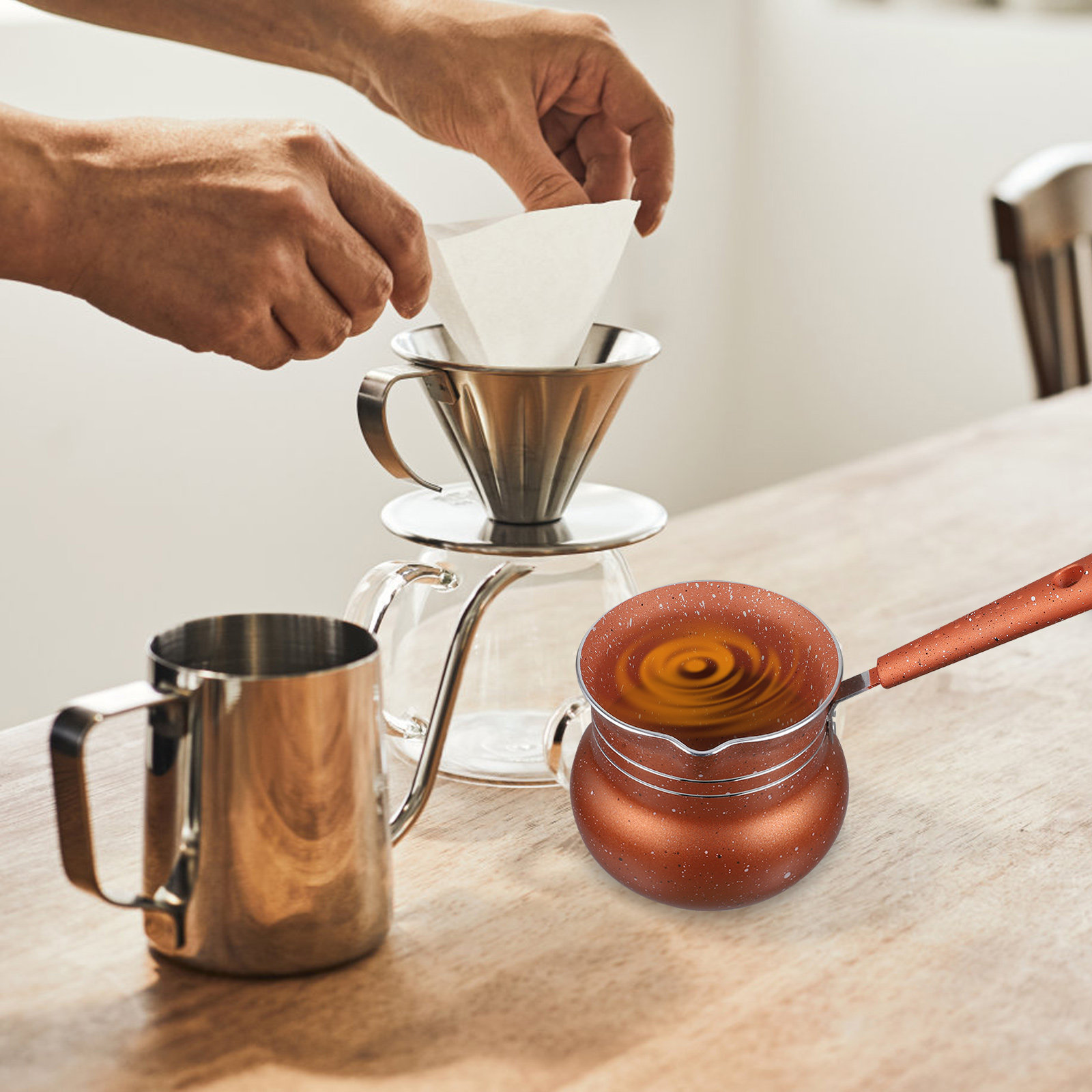 Milk Pot Nonstick Saucepan Kit - Home Office Work ulasan dan harga