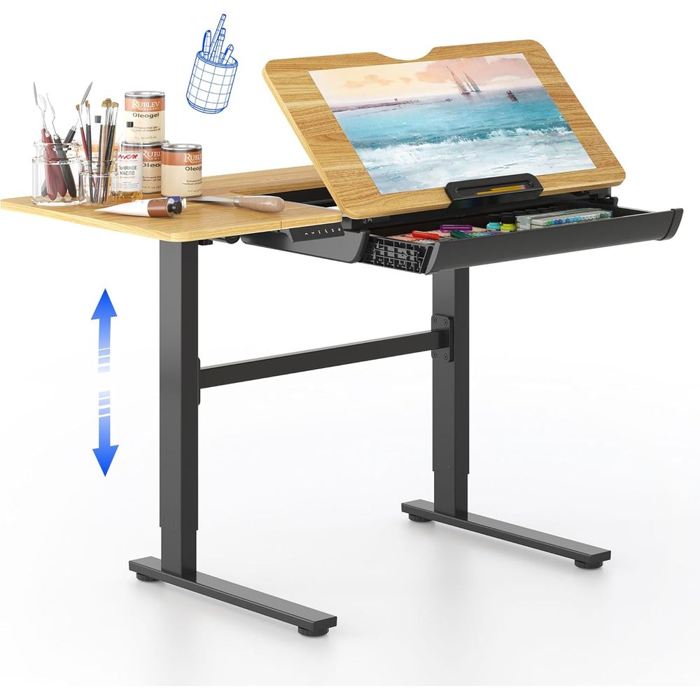 Adjustable Height Electric Sta - Home Office Desks ulasan dan harga