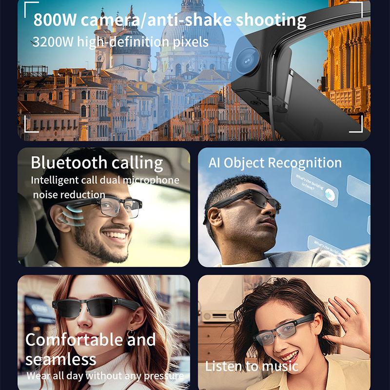 2026 New Al Smart Glasses 800W - Webcam Hd 1080P ulasan dan harga