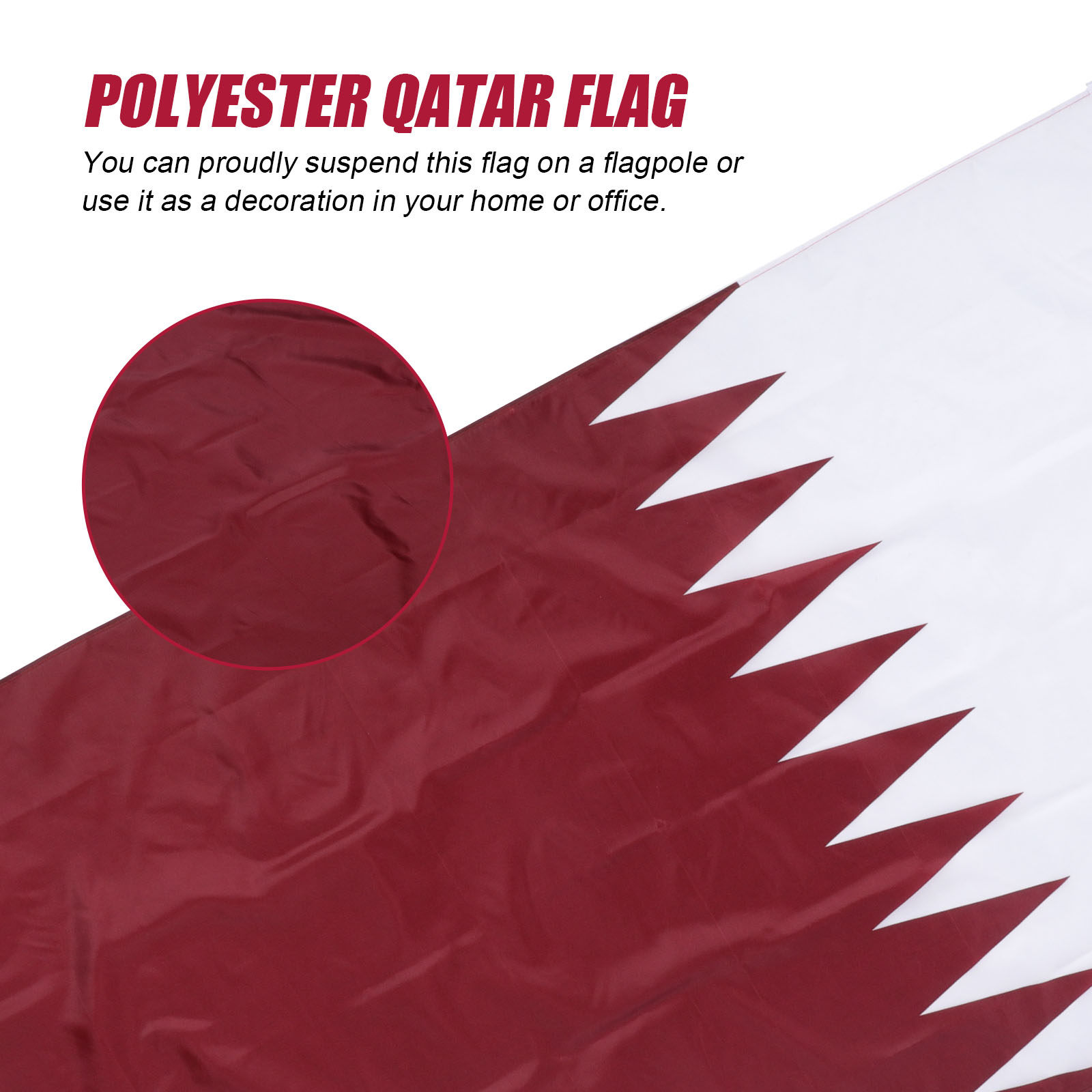 90x150cm Polyester Qatar Flag  - Home Office Qatar ulasan dan harga