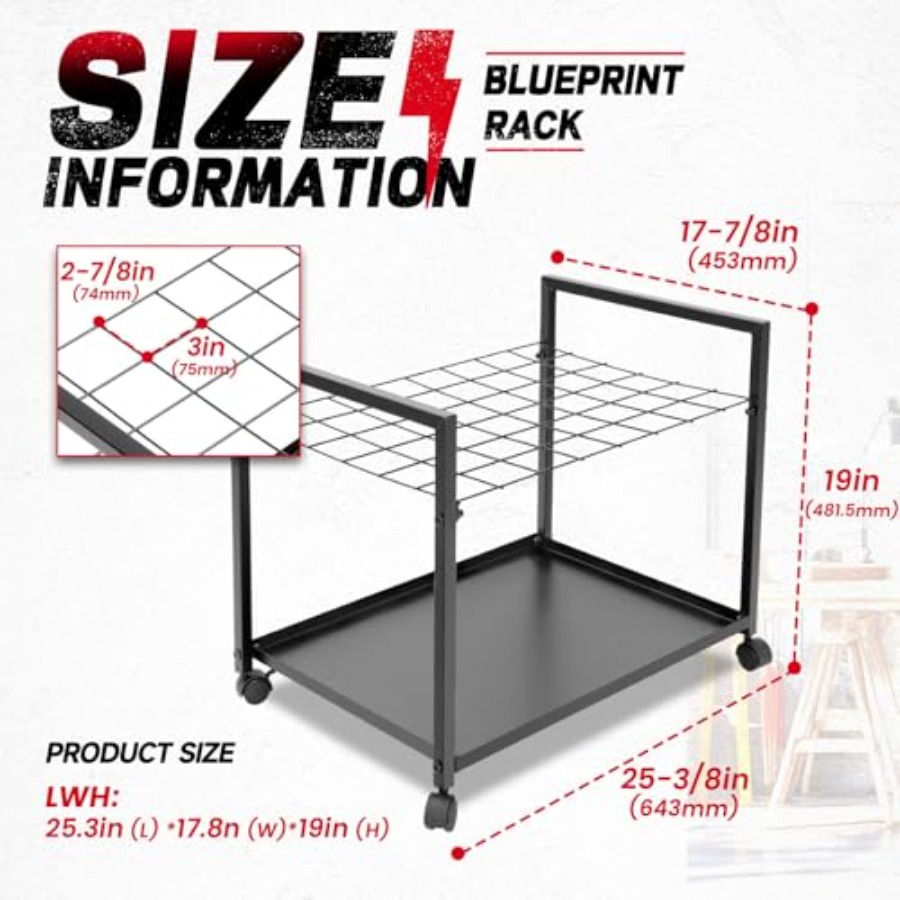 Blueprint Storage Rack 48 Slot - Home Office Architecture ulasan dan harga