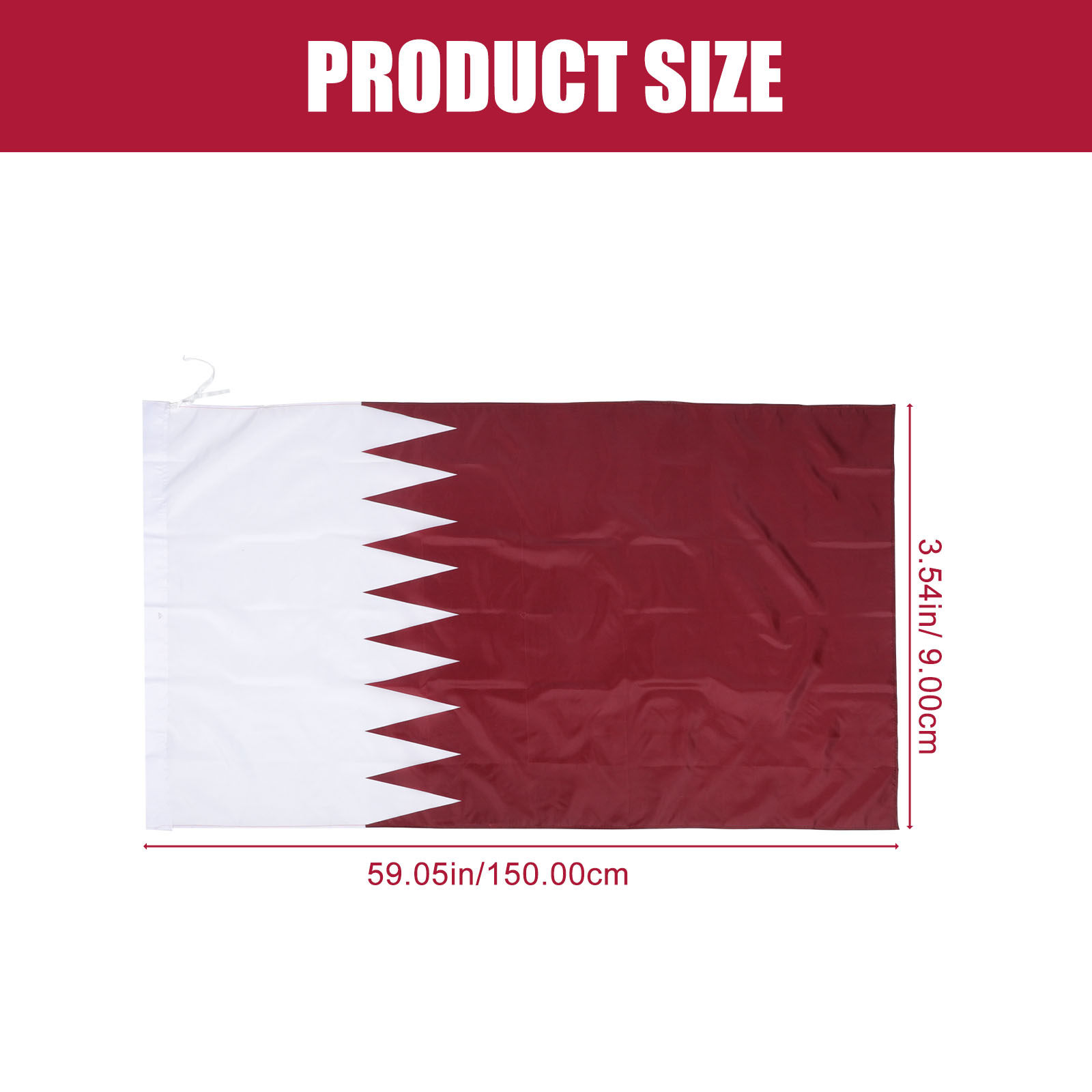 Polyester Qatar Flag 90x150cm  - Home Office Qatar ulasan dan harga