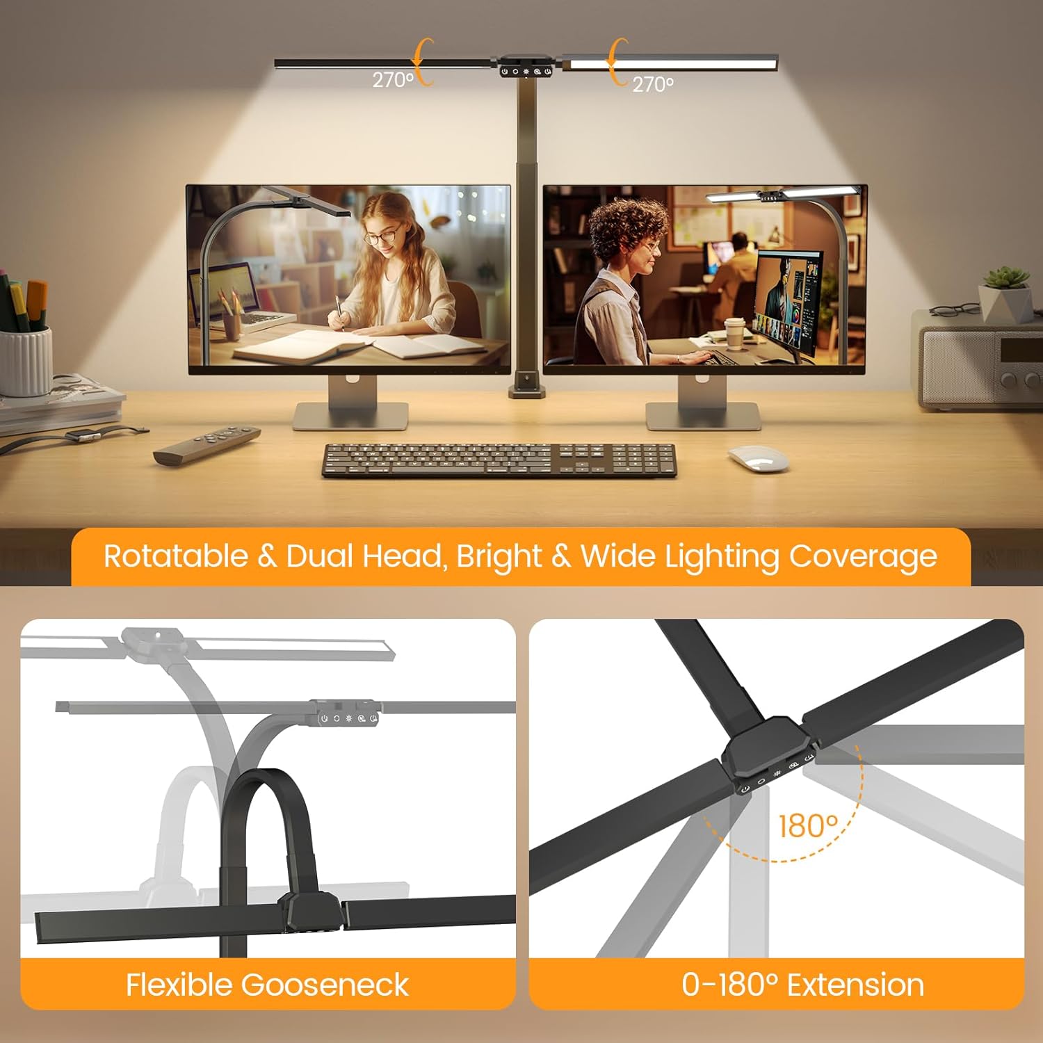 Upgraded RGB LED Desk Lamp wit - Home Office Desks ulasan dan harga