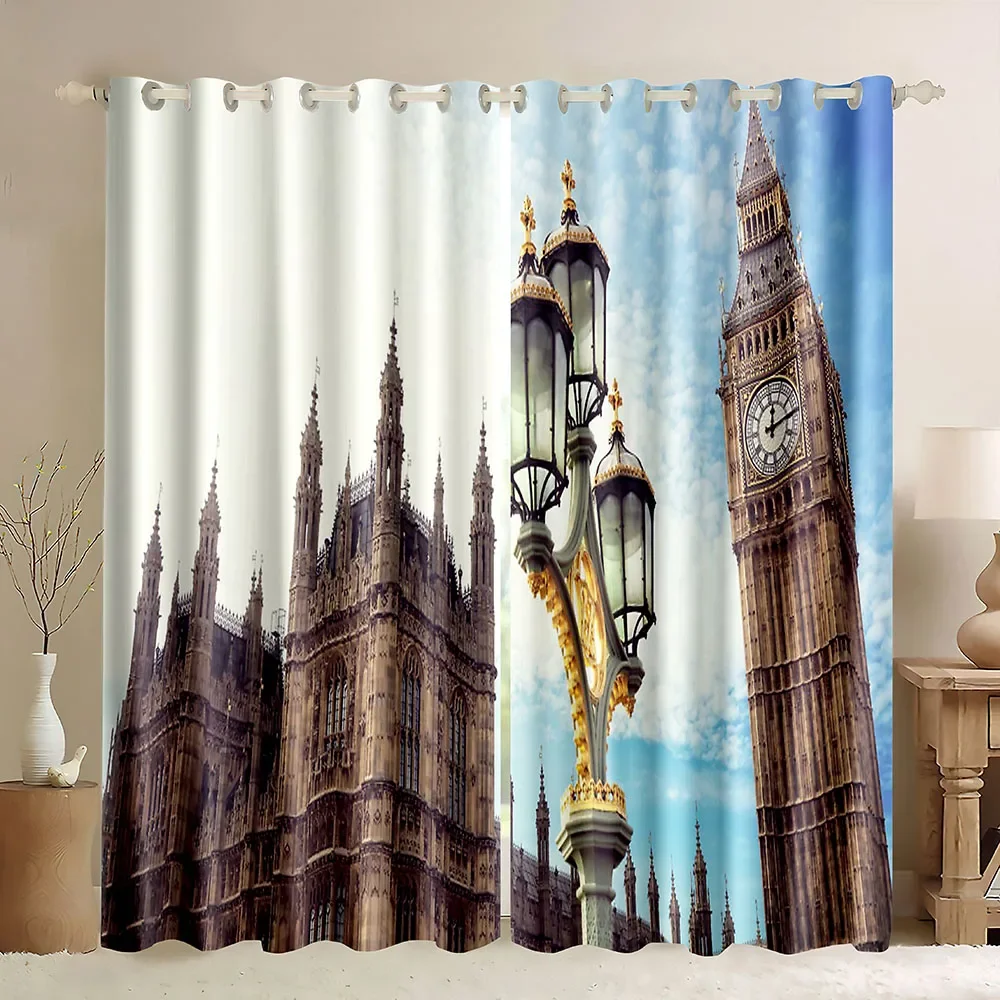 London Building Window Curtain - Home Office England ulasan dan harga