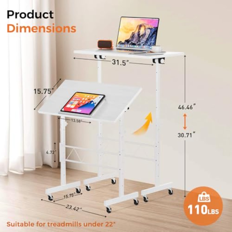 Standing Desk Adjustable Heigh - Home Office Work ulasan dan harga