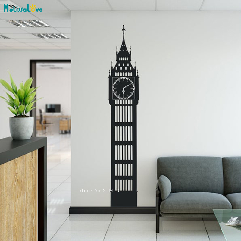 Clock Shape Wall Sticker Londo - Home Office England ulasan dan harga