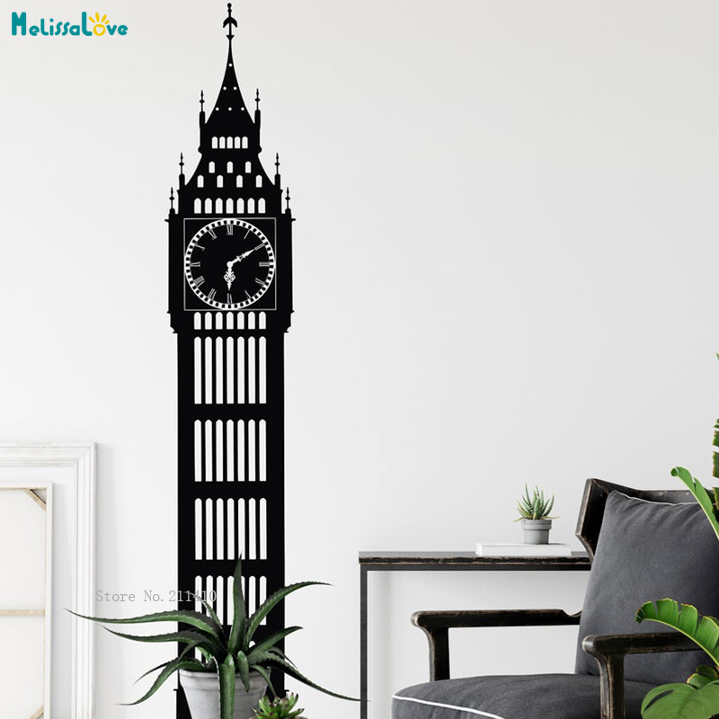Clock Shape Wall Sticker Londo - Home Office England ulasan dan harga