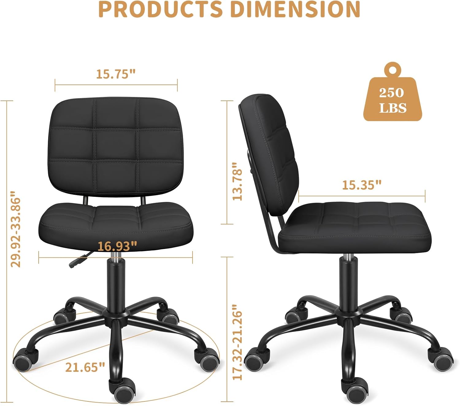 Armless Home Office Desk Chair - Home Office Desks ulasan dan harga