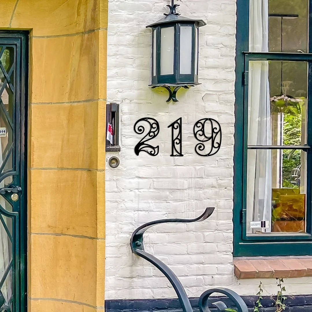 Modern Metal House Number Sign - Home Office Number ulasan dan harga