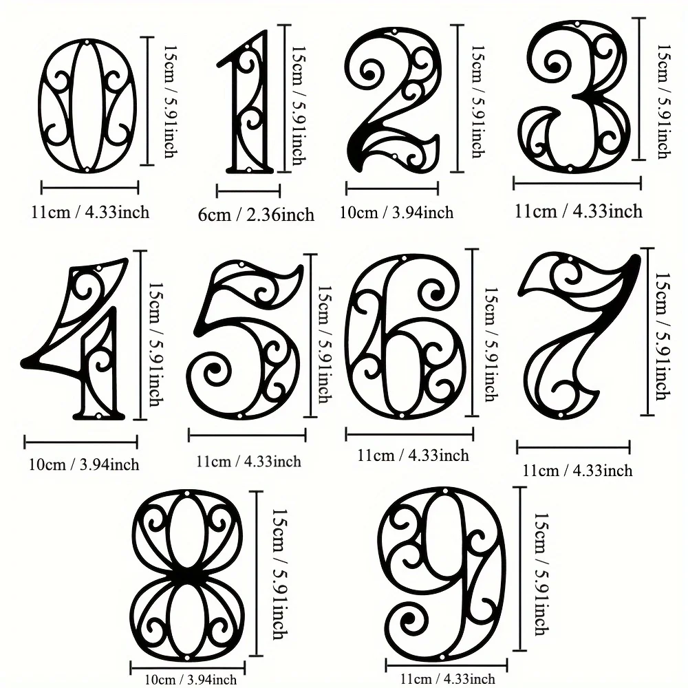 Modern Metal House Number Sign - Home Office Number ulasan dan harga