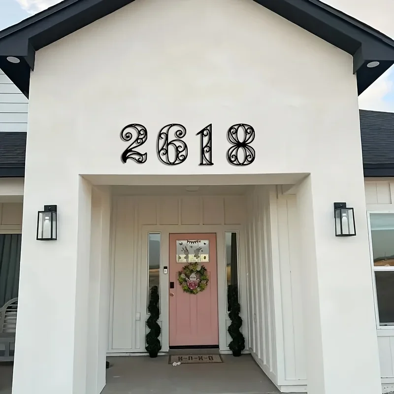 Modern Metal House Number Sign - Home Office Number ulasan dan harga