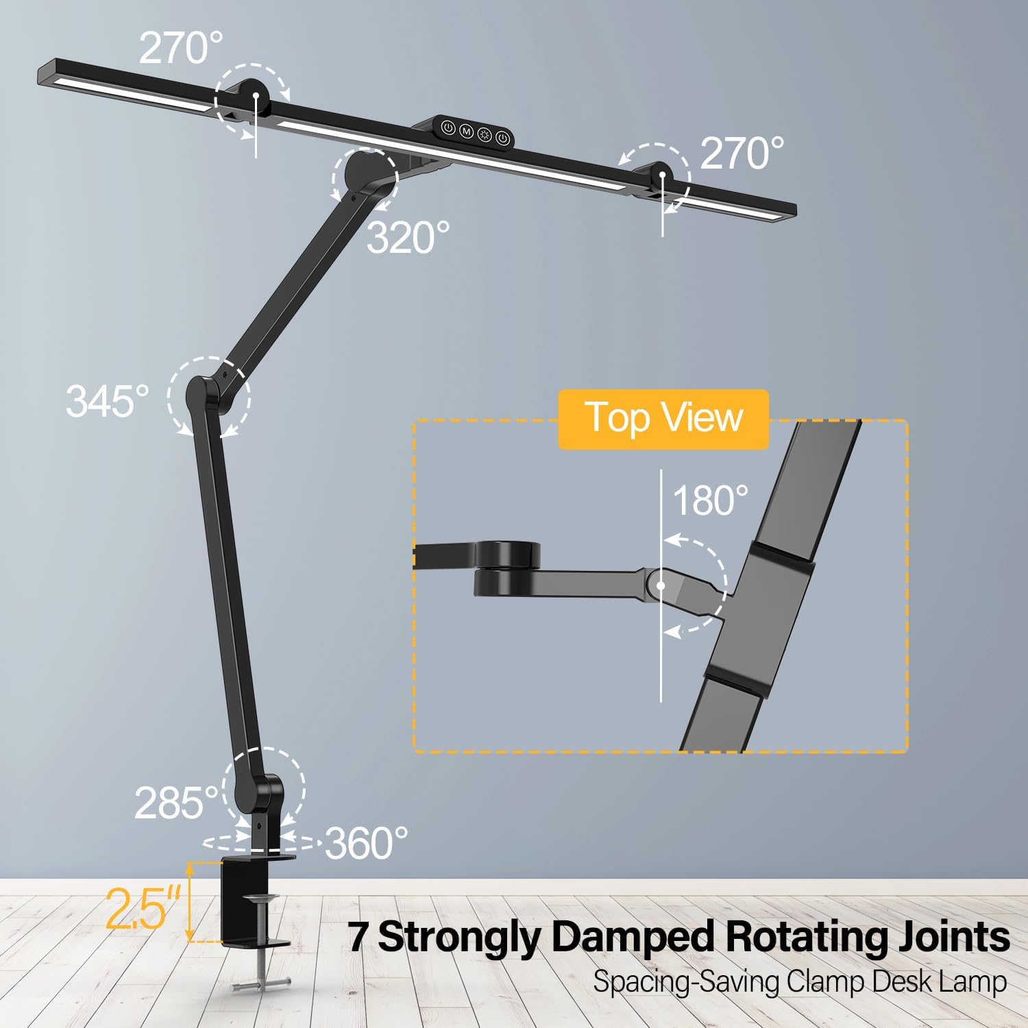 24W LED Desk Lamp with Clamp,  - Home Office Desks ulasan dan harga