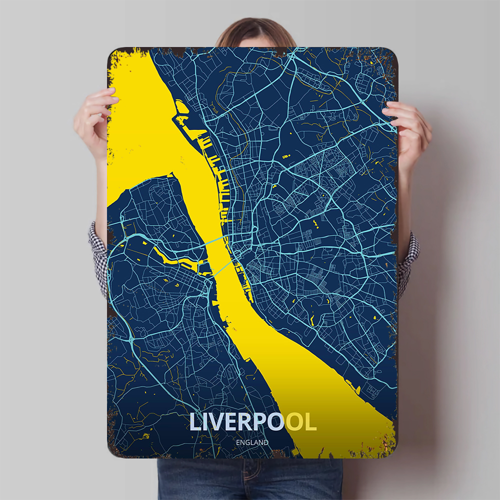 Liverpool England City Map Met - Home Office England ulasan dan harga